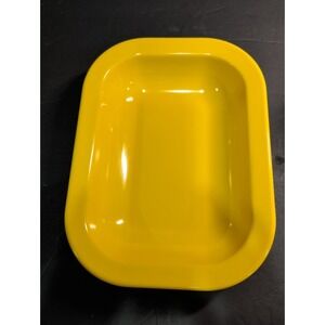 Vtg TEXAS WARE Rectangular #119 Melamine Melmac YELLOW 10" x 7.5" Serving Bowl